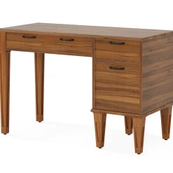 Tribesigns Desks*47" Computer Desk, Rustic Office Desk With File Cabinet
