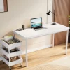 Tribesigns Desks*47" Computer Desk, Wood Study Table with 3 Tier Storage Cart