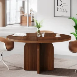 Tribesigns Desks*47" Conference Table, Round Sturdy Meeting Room table