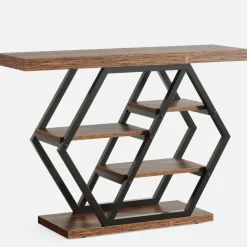 Tribesigns Console Tables|Console Tables*39" Console Table, 5 - tier Sofa Table Entryway Table With Geometric Base