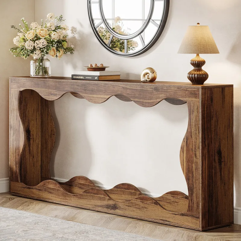Tribesigns Console Tables|Console Tables*63" Console Table, Farmhouse Entryway Table Couch Table Behind Sofa