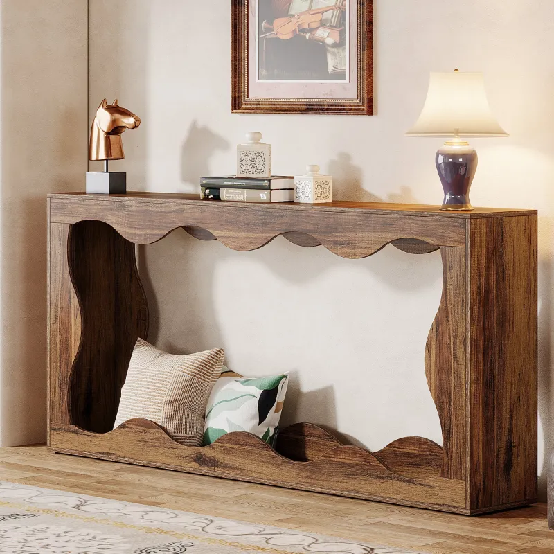 Tribesigns Console Tables|Console Tables*63" Console Table, Farmhouse Entryway Table Couch Table Behind Sofa