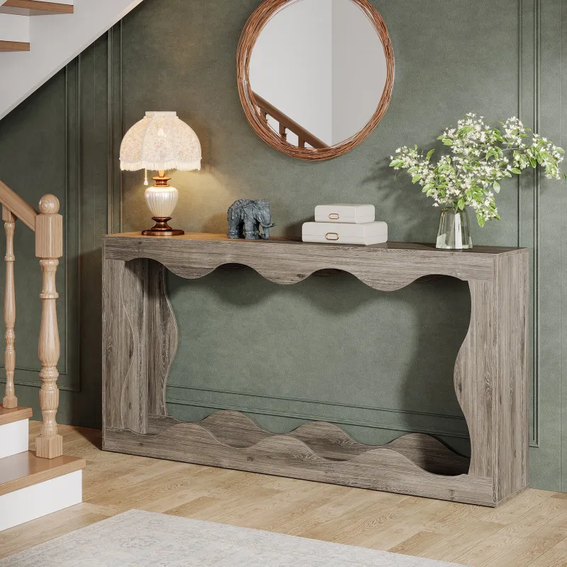 Tribesigns Console Tables|Console Tables*63" Console Table, Farmhouse Entryway Table Couch Table Behind Sofa