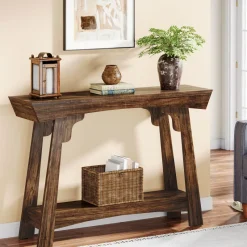 Tribesigns Console Tables|Console Tables*41" Console Table, Farmhouse 2 - Tier Sofa Table Entryway Table with Storage Shelf