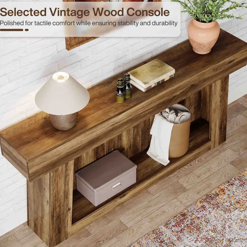 Tribesigns Console Tables|Console Tables*63" Console Table, Farmhouse 2 - Tier Sofa Table Entryway Table with Storage