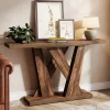 Tribesigns Console Tables|Console Tables*55" Console Table, Farmhouse Entryway Table With Geometric Base