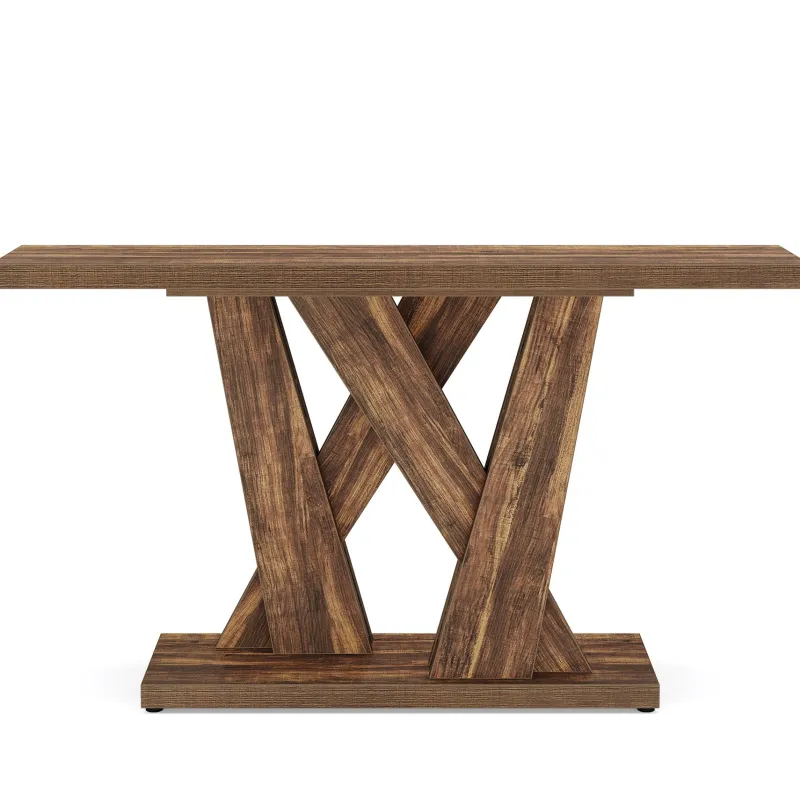 Tribesigns Console Tables|Console Tables*55" Console Table, Farmhouse Entryway Table With Geometric Base