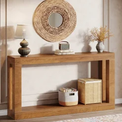 Tribesigns Console Tables|Console Tables*63" Console Table, Farmhouse Entryway Table Sofa Table with Storage