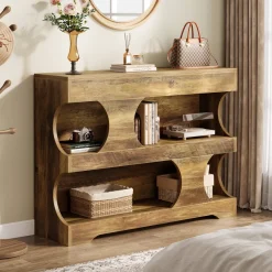 Tribesigns Console Tables|Console Tables*41" Console Table, Farmhouse Entryway Table Sofa Table with 3 - Tier Shelves