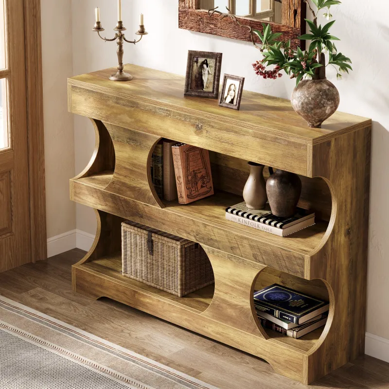 Tribesigns Console Tables|Console Tables*41" Console Table, Farmhouse Entryway Table Sofa Table with 3 - Tier Shelves