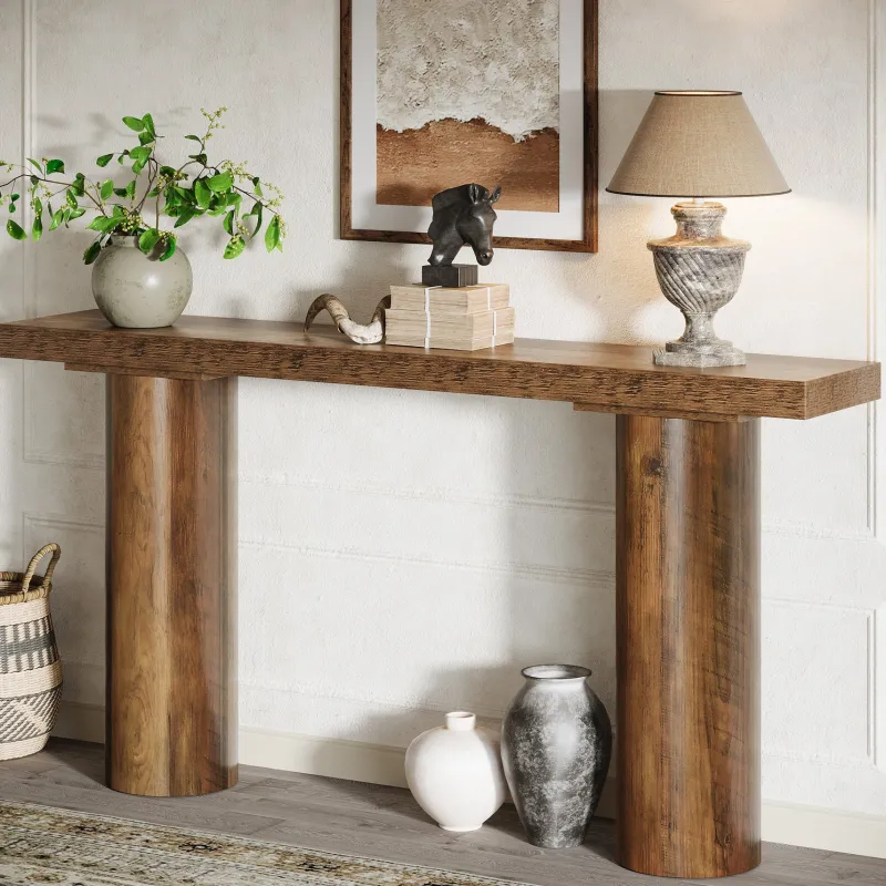 Tribesigns Console Tables|Console Tables*63" Console Table, Long Rustic Sofa Table Bar Table