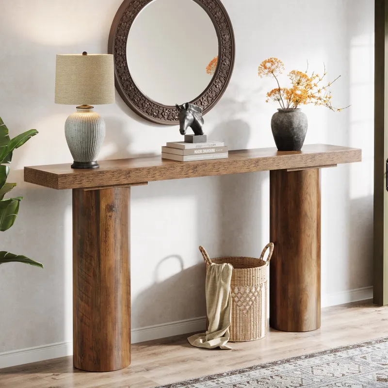 Tribesigns Console Tables|Console Tables*63" Console Table, Long Rustic Sofa Table Bar Table
