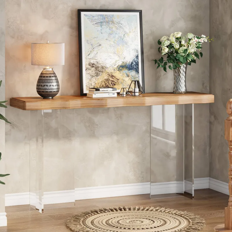 Tribesigns Console Tables|Console Tables*47'' Console Table Sofa Entryway Table with Acrylic Legs