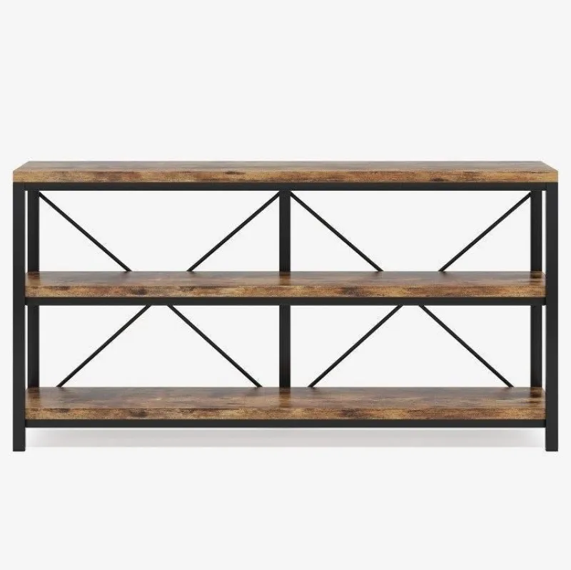Tribesigns Console Tables|Console Tables*55" Console Table, Sofa Table TV Stand with 3-Tier Storage Shelves