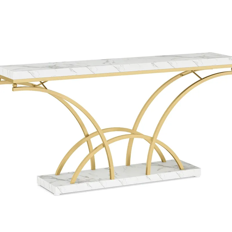Tribesigns Console Tables|Console Tables*70.9" Console Table, Sofa Table with Faux Marble Tabletop for Entryway