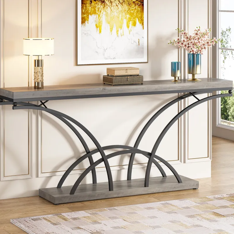 Tribesigns Console Tables|Console Tables*70.9" Console Table, Sofa Table with Faux Marble Tabletop for Entryway
