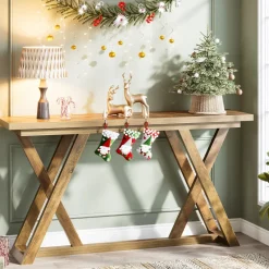 Tribesigns Console Tables|Console Tables*59" Console Table, Sofa Table Cottage Entry Table with X - Shaped Frame
