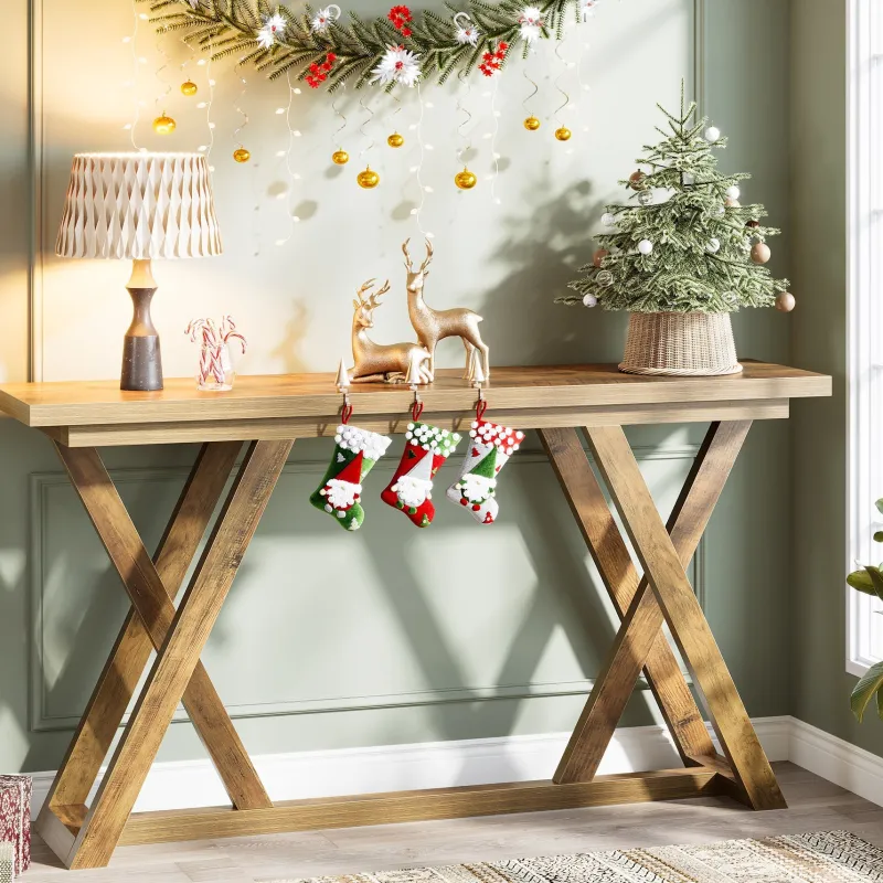 Tribesigns Console Tables|Console Tables*59" Console Table, Sofa Table Cottage Entry Table with X - Shaped Frame
