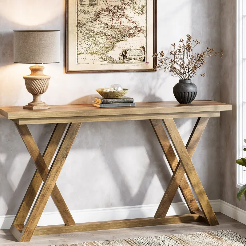 Tribesigns Console Tables|Console Tables*59" Console Table, Sofa Table Cottage Entry Table with X - Shaped Frame