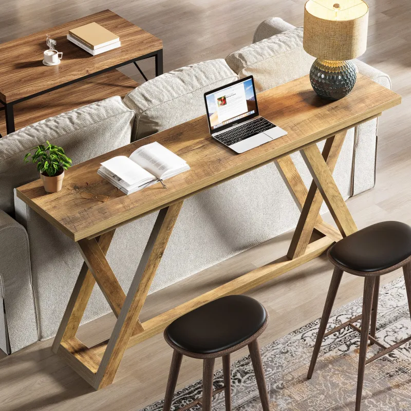 Tribesigns Console Tables|Console Tables*59" Console Table, Sofa Table Cottage Entry Table with X - Shaped Frame