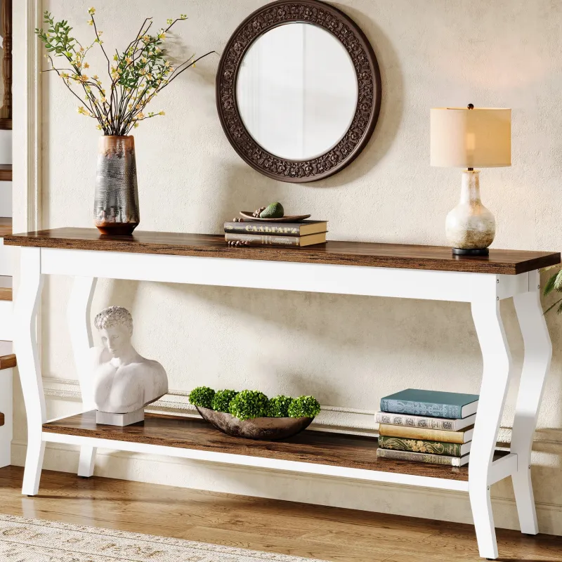 Tribesigns Console Tables|Console Tables*70.9" Console Table, Vintage Sofa Table with 2 - Tier Storage