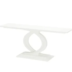Tribesigns Console Tables|Console Tables*59" Console Table, Wood Narrow Sofa Table with Double Arc Base