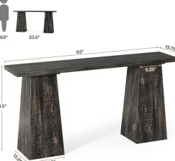 Tribesigns Console Tables|Console Tables*63" Console Table, Wood Narrow Sofa Hallway Table