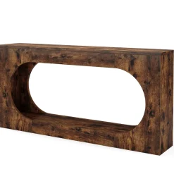 Tribesigns Console Tables|Console Tables*63" Console Table, Wood Sofa Table Behind Couch with 2 - Tier Storage Shelf