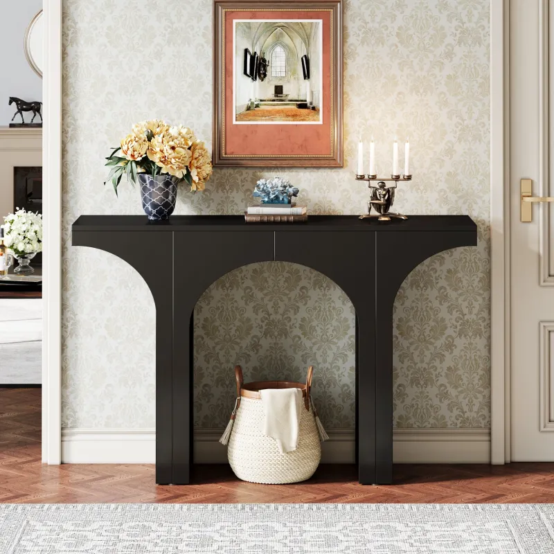 Tribesigns Console Tables|Console Tables*47" Console Table, Wooden Entryway Table Sofa Table with Arch Base