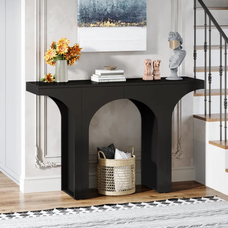 Tribesigns Console Tables|Console Tables*47" Console Table, Wooden Entryway Table Sofa Table with Arch Base