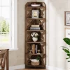 Tribesigns Corner Shelves|Corner Shelves*70.8" Corner Shelf, 6 - Tier Corner Bookcase Display Shelves Plant Stand