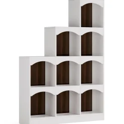 Tribesigns Bookcases & Bookshelves|Bookcases & Bookshelves*9 Cubes Bookshelf, L - Shaped Corner Etagere Bookcase Display Shelf