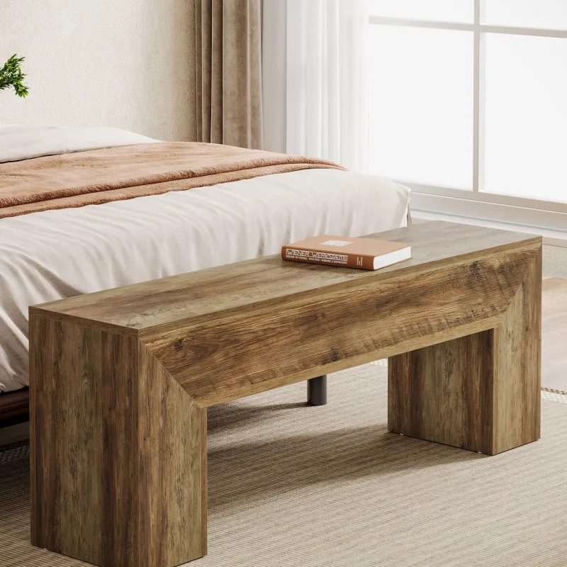 Tribesigns Benches*47" Dining Bench, Farmhouse Entryway Bench End of Bed Bench