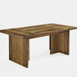 Tribesigns Dining Tables*63" Dining Table, Farmhouse Dinner Table Kitchen Table for 4 - 6