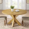 Tribesigns Dining Tables*47" Dining Table, Farmhouse Kitchen Table With Crossed Legs For 4 - 6