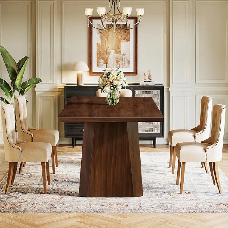 Tribesigns Dining Tables*70" Dining Table, Farmhouse Kitchen Table Dinner Table for 6 to 8