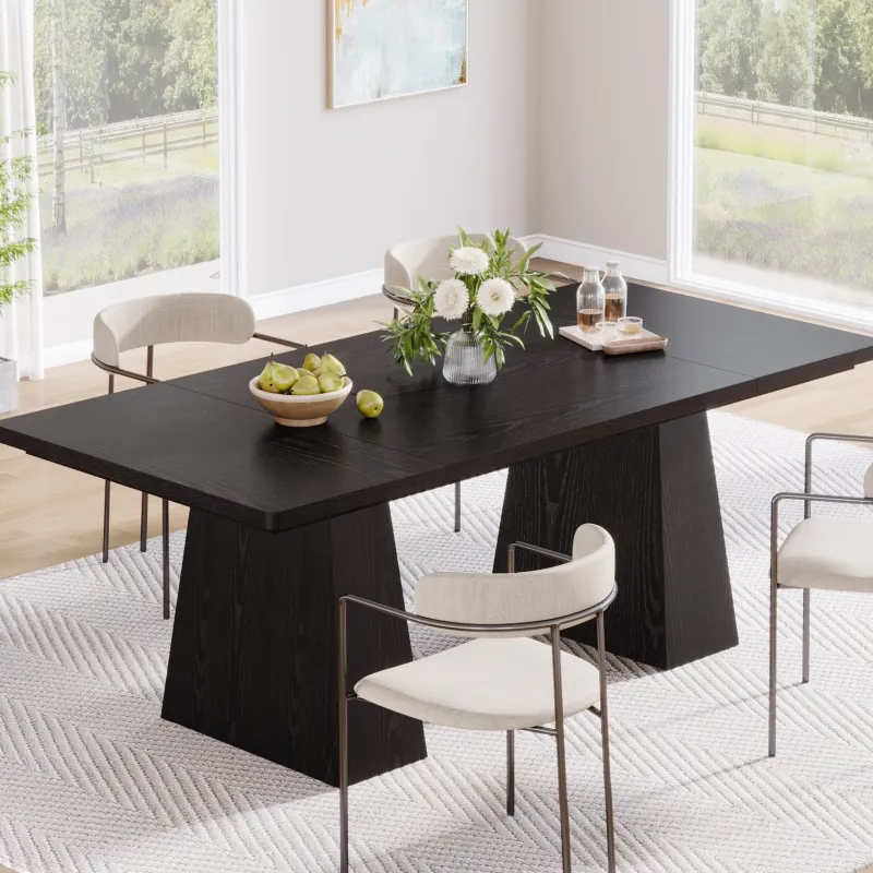 Tribesigns Dining Tables*63" Dining Table, Farmhouse Wood Kitchen Table for 6 People