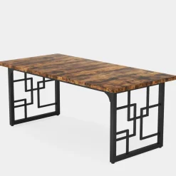 Tribesigns Dining Tables*63" Dining Table for 4-6 People, Rectangular Wooden Dinner Kitchen Table