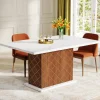 Tribesigns Dining Tables*47" Dining Table for 4, Rectangular Dinner Table with Faux Marble Top