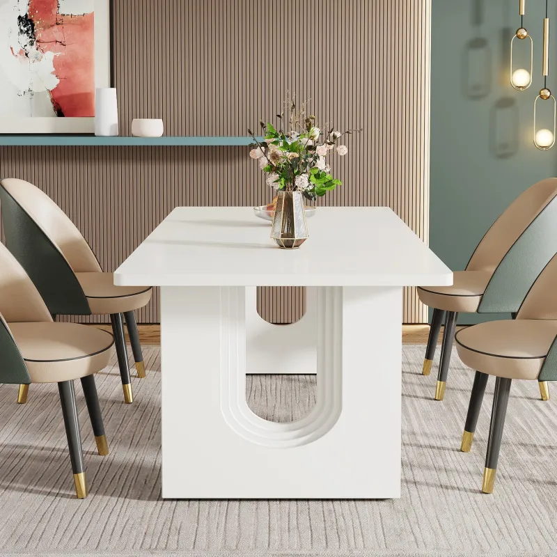 Tribesigns Dining Tables*71" Dining Table for 6 to 8 People, Modern Wood Kitchen Dinner Table