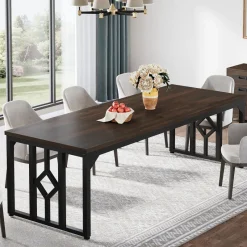Tribesigns Dining Tables*78" Dining Table, Kitchen Table with Sideboard Cabinet for 6 to 8