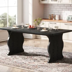 Tribesigns Dining Tables*63" Dining Table, Modern Rectangular Kitchen Table for 4-6