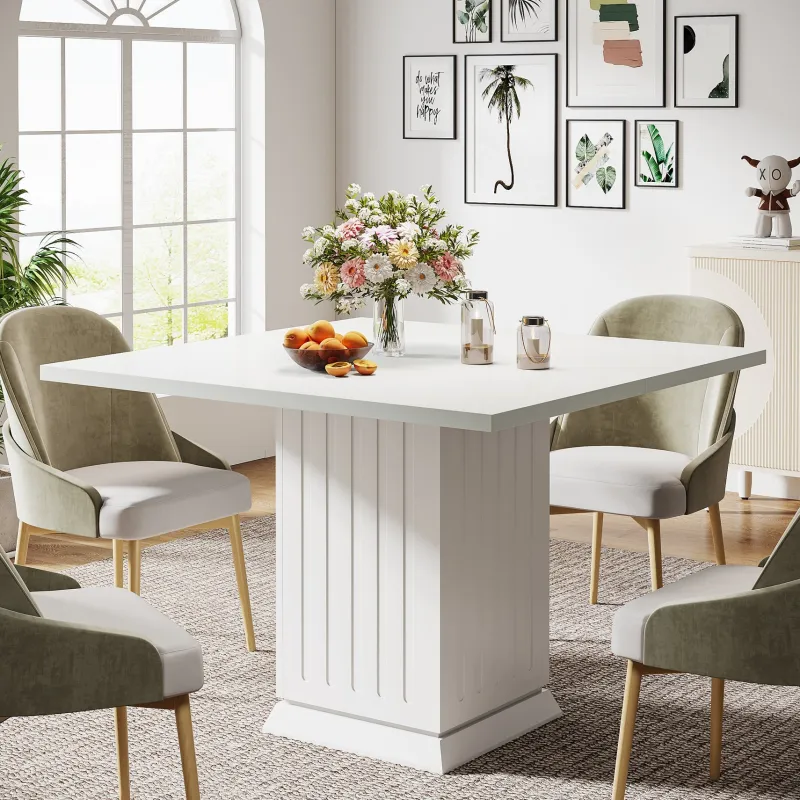 Tribesigns Dining Tables*35" Dining Table, Modern Square Kitchen Table for 4