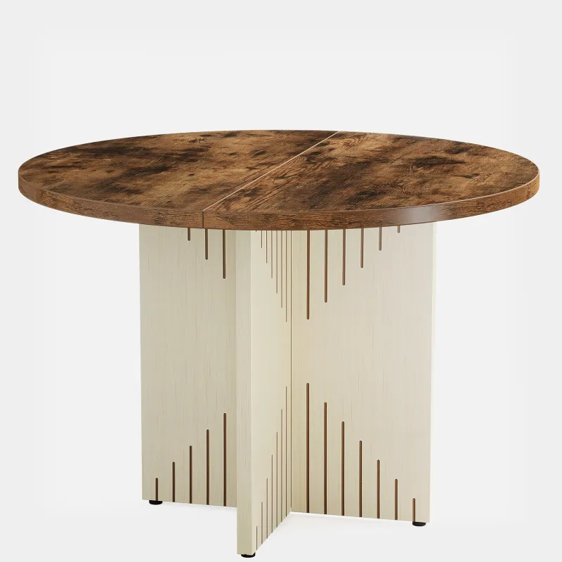 Tribesigns Dining Tables*39" Dining Table, Round Kitchen Table Dinner Table with Pedestal Base