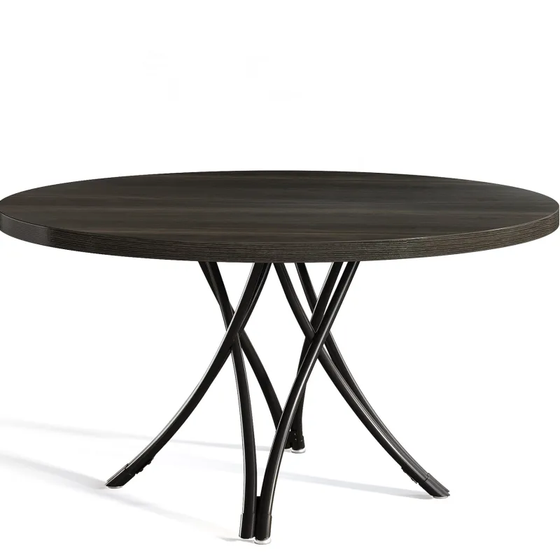 Tribesigns Dining Tables*47" Dining Table, Wood Circle Kitchen Table for 4