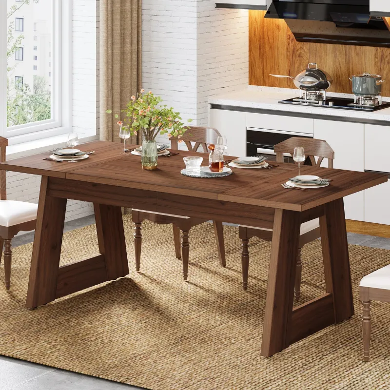 Tribesigns Dining Tables*63" Dining Table, Wood Farmhouse Kitchen Table for 4-6