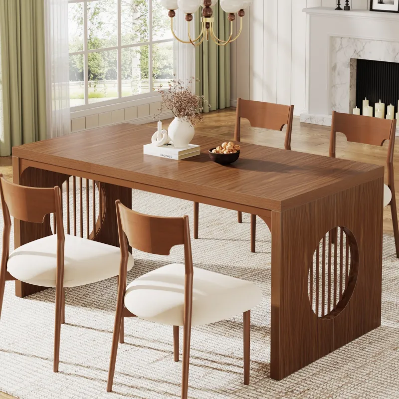 Tribesigns Dining Tables*62.99" Dining Table, Wood Farmhouse Kitchen Table For 4-6