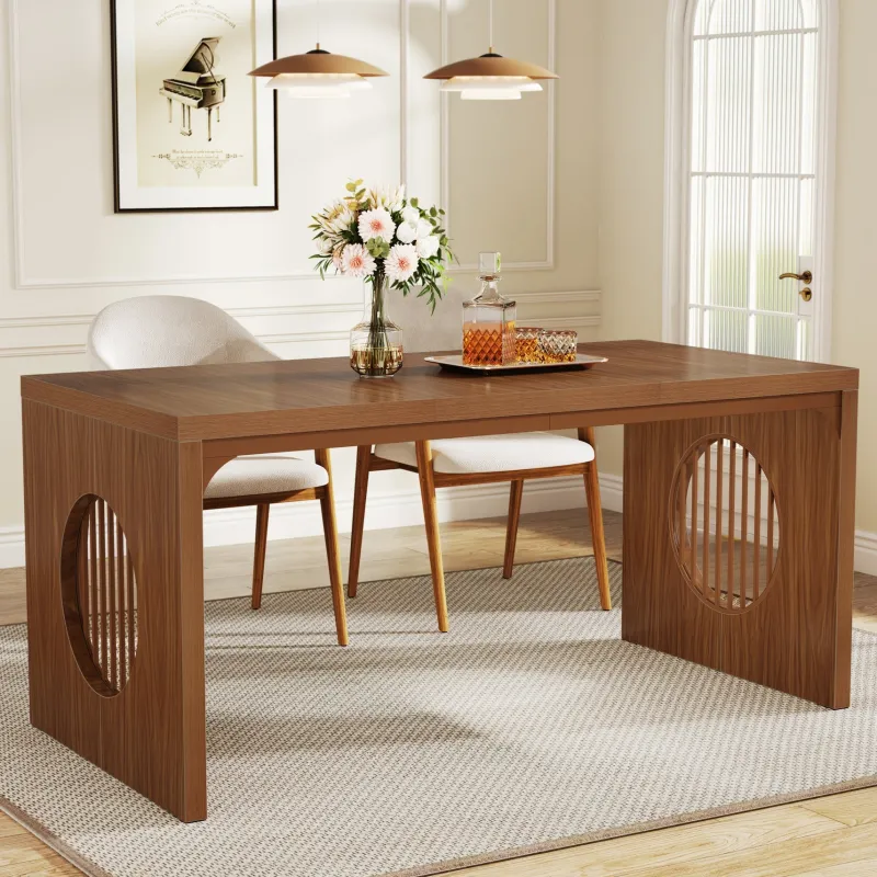 Tribesigns Dining Tables*62.99" Dining Table, Wood Farmhouse Kitchen Table For 4-6