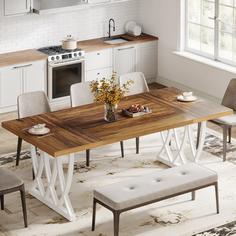 Tribesigns Dining Tables*70.8" Dining Table, Wood Kitchen Table Dinner Table for 6 - 8 People