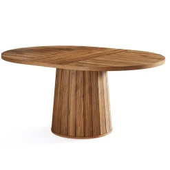 Tribesigns Dining Tables*55" Dining Table, Wood Oval Kitchen Dinner Table